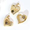Wholesale Jewelry Cartoon Copper Heart Pendant Necklace With Flower Letter Number And Text Patterns Electroplated