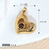 Wholesale Jewelry Cartoon Copper Heart Pendant Necklace With Flower Letter Number And Text Patterns Electroplated