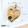Wholesale Jewelry Cartoon Copper Heart Pendant Necklace With Flower Letter Number And Text Patterns Electroplated