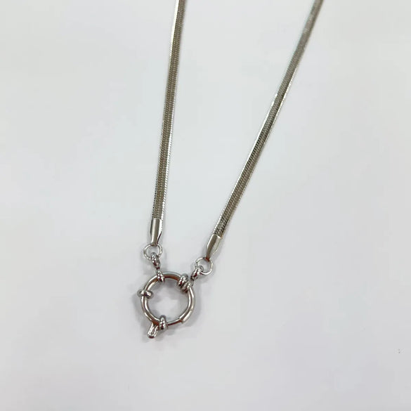 Wholesale Jewelry Casual Basic Commute Solid Color 304 Stainless Steel 18K Gold Plated Pendant Necklace