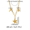 Wholesale Jewelry Casual Beach Starfish Conch Dolphin 304 Stainless Steel Pendant Necklace