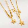 Wholesale Jewelry Casual Beach Starfish Conch Dolphin 304 Stainless Steel Pendant Necklace