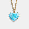 Wholesale Jewelry Casual Geometric Heart Shape Copper Electroplated Pendant Clavicle Chain For Women