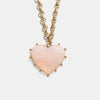 Wholesale Jewelry Casual Geometric Heart Shape Copper Electroplated Pendant Clavicle Chain For Women