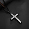 Wholesale Jewelry Casual Hip-Hop Cross 304 Stainless Steel Plating Pendant Necklace