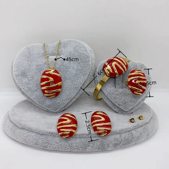 Wholesale Jewelry Casual Hip-Hop Vintage Style Flower 304 Stainless Steel Zircon 18K Gold Plated Inlay Jewelry Set