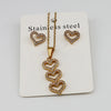 Wholesale Jewelry Casual Simple Style Classic Style Heart Shape 304 Stainless Steel Gold Plated Jewelry Set