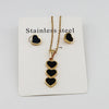 Wholesale Jewelry Casual Simple Style Classic Style Heart Shape 304 Stainless Steel Gold Plated Jewelry Set