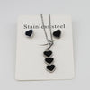 Wholesale Jewelry Casual Simple Style Classic Style Heart Shape 304 Stainless Steel Gold Plated Jewelry Set