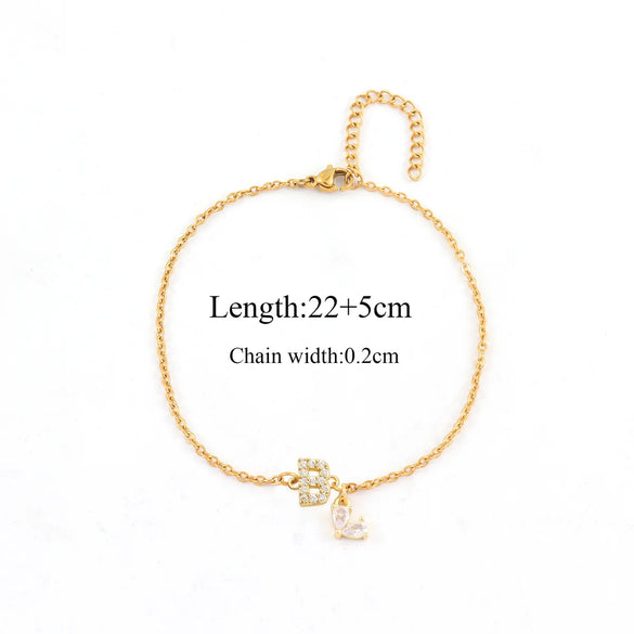 Wholesale Jewelry Casual Simple Style Classic Style Letter 201 Stainless Steel Anklet