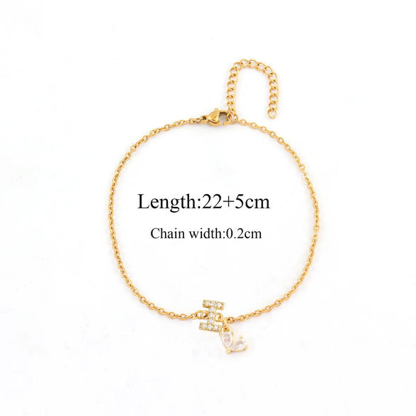 Wholesale Jewelry Casual Simple Style Classic Style Letter 201 Stainless Steel Anklet