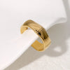 Wholesale Jewelry Casual Simple Style Geometric 304 Stainless Steel Hollow Out Inlay Open Rings