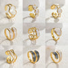Wholesale Jewelry Casual Simple Style Geometric Titanium Steel Enamel Rings