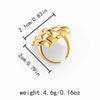 Wholesale Jewelry Casual Simple Style Square 304 Stainless Steel 14K Gold Plated Open Rings