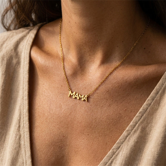 Wholesale Jewelry Casual Style Alloy Electroplated Letter Number Text Pendant Necklace And Earrings For Women And Elders