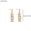 Wholesale Jewelry Casual Style Alloy Electroplated Letter Number Text Pendant Necklace And Earrings For Women And Elders