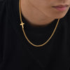 Wholesale Jewelry Casual Style Titanium Steel And Stainless Steel Square Chain Cross Necklace With Electroplating