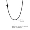 Wholesale Jewelry Casual Style Titanium Steel And Stainless Steel Square Chain Cross Necklace With Electroplating