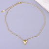 Wholesale Jewelry Casual Sweet Simple Style Heart Shape 304 Stainless Steel Titanium Steel 18K Gold Plated Pendant Necklace