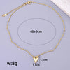Wholesale Jewelry Casual Sweet Simple Style Heart Shape 304 Stainless Steel Titanium Steel 18K Gold Plated Pendant Necklace