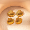 Wholesale Jewelry Casual Tropical Shell 304 Stainless Steel 14K Gold Plated Plating Rings Earrings