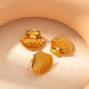 Wholesale Jewelry Casual Tropical Shell 304 Stainless Steel 14K Gold Plated Plating Rings Earrings