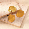 Wholesale Jewelry Casual Tropical Shell 304 Stainless Steel 14K Gold Plated Plating Rings Earrings