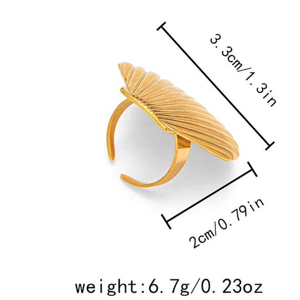 Wholesale Jewelry Casual Tropical Shell 304 Stainless Steel 14K Gold Plated Plating Rings Earrings