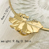 Wholesale Jewelry Casual Vintage Style Tropical Leaves 304 Stainless Steel 14K Gold Plated Plating Hollow Out Open Rings