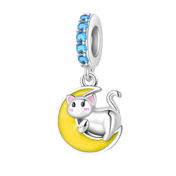 Wholesale Jewelry Cat Accessories Bracelet Copper Plated 925 Silver Dripping Oil Style