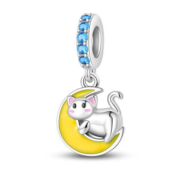 Wholesale Jewelry Cat Accessories Bracelet Copper Plated 925 Silver Dripping Oil Style