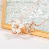 Wholesale Jewelry Cherry Blossom Leaves Sterling Silver O Shaped Chain Necklace Electroplating Style
