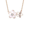 Wholesale Jewelry Cherry Blossom Leaves Sterling Silver O Shaped Chain Necklace Electroplating Style