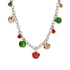 Wholesale Jewelry Christmas Bell Alloy Electroplated Necklace Bracelet Earrings Set