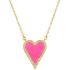 Wholesale Jewelry Classic Heart Brass Plated 18K Gold Zircon Heartshaped Necklace For Women