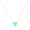 Wholesale Jewelry Classic Heart Brass Plated 18K Gold Zircon Heartshaped Necklace For Women