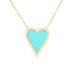 Wholesale Jewelry Classic Heart Brass Plated 18K Gold Zircon Heartshaped Necklace For Women