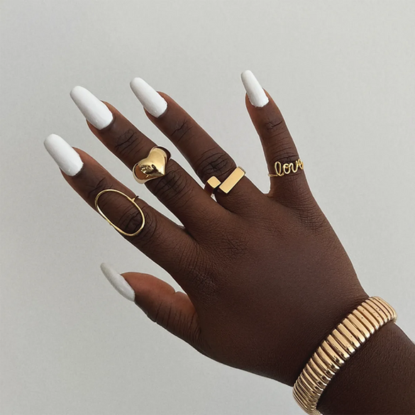 Wholesale Jewelry Classic Style Solid Color 304 Stainless Steel Open Rings