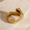 Wholesale Jewelry Classic Style Solid Color 304 Stainless Steel Open Rings