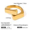 Wholesale Jewelry Classic Style Solid Color 304 Stainless Steel Open Rings