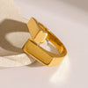 Wholesale Jewelry Classic Style Solid Color 304 Stainless Steel Open Rings