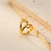Wholesale Jewelry Classic Style Streetwear Solid Color 304 Stainless Steel 18K Gold Plated Plating Open Rings