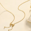 Wholesale Jewelry Classical Romantic Pastoral Bow Knot 304 Stainless Steel Pendant Necklace