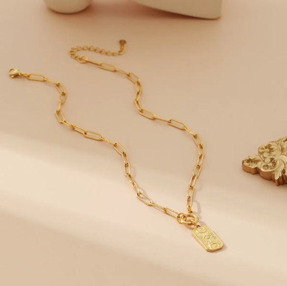 Wholesale Jewelry Classical Vintage Style Lady Sun Moon Heart Shape 304 Stainless Steel Pendant Necklace