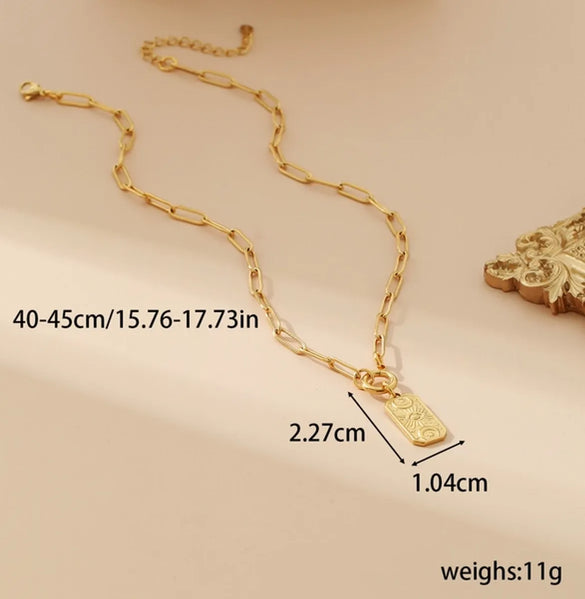 Wholesale Jewelry Classical Vintage Style Lady Sun Moon Heart Shape 304 Stainless Steel Pendant Necklace