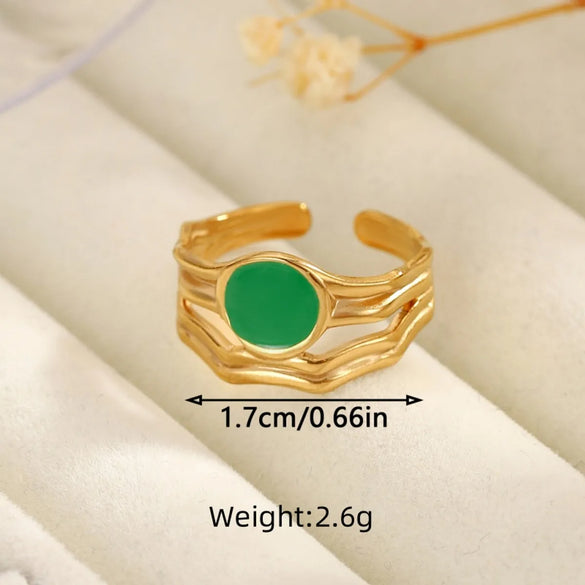 Wholesale Jewelry Classical Vintage Style Romantic Leaves 304 Stainless Steel Open Rings