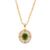 Wholesale Jewelry Clavicle Chain Necklace Pendant Highend Luxury 925 Sterling Silver 18K Gold Plated Geometric Design Set With Gems
