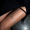 Wholesale Jewelry Cloth Leg Chain With Goldplated Artificial Gemstones And Semiprecious Stones Geometric Design For Women