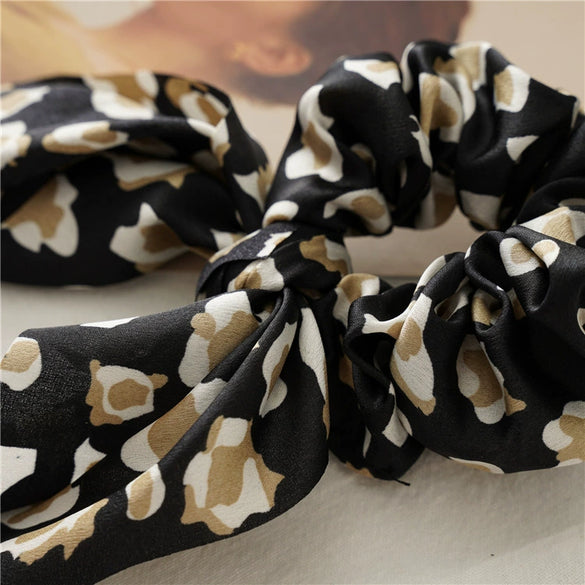 Wholesale Jewelry Cloth Leopard Print Knot Rabbit Ears Joker Head Large Intestine Style Spring And Summer