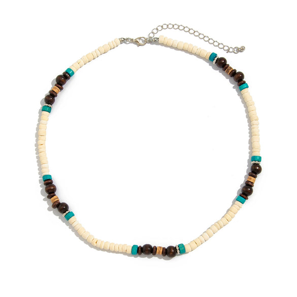 Wholesale Jewelry Coconut Shell Geometric Handmade Men's Necklace